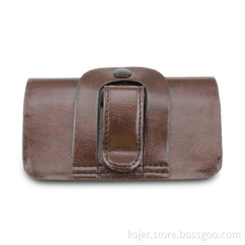 Universal Mobile Phone Case, Made of PU Material, Horizontal with Metal Clip on Back